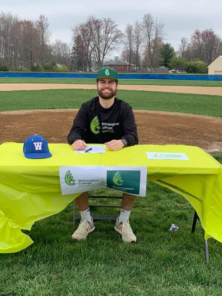 BachClan91's tweet photo. Very proud of @t_kreimer22! He signed with @WilmingtonColl to play baseball today! Way to go Trent! Proud of ya kid! https://t.co/mFpR89V9tG