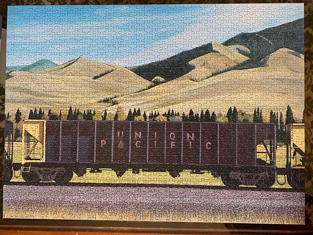 verygoodpuzzle's tweet photo. Our good pal finished this gorgeous johncleaveland puzzle in one day.  ONE DAY!! We're pretty impressed by his puzzling skills! https://t.co/rPpkY0evoL