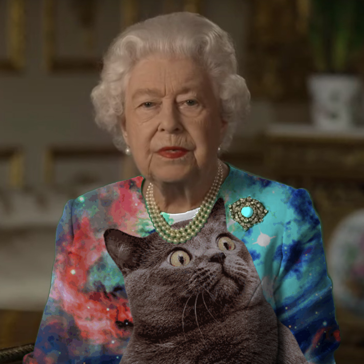 I, for one, would like to thank the Queen for making her royal address and providing the nation with something it sorely needs right now...The perfect Photoshop bait...