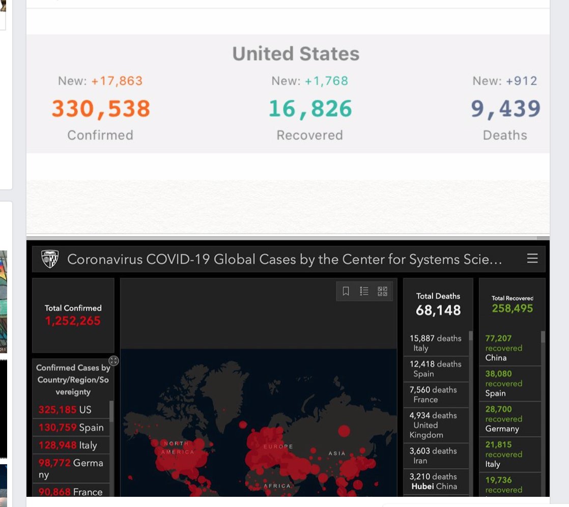 LOrion's tweet photo. APR 5 Happy Palm Sunday: #COVID19 #MDTHREAD 1:
#US Numbers (remember IGNORE #ARCGIS they lie)
#TRUMP has killed 9,439 AMERICANS to date
GOOD PLAN @Facebook to pay for his RNC Convention we definitely need this ASSHAT to get another term WE absolutely expected it of you #maddow https://t.co/Hq6Oj4nJDl
