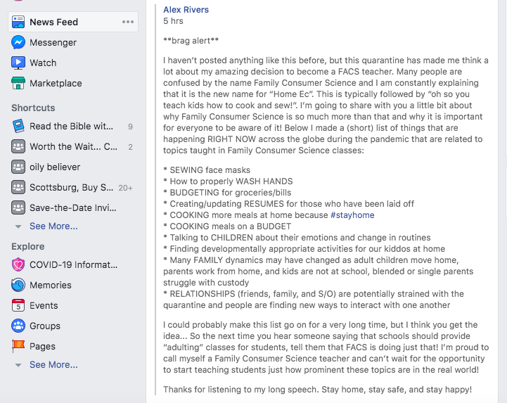 MissKeyFACS's tweet image. Couldn't have said it better! #FACS #FCS #SayYesToFCS #morethanhomeec