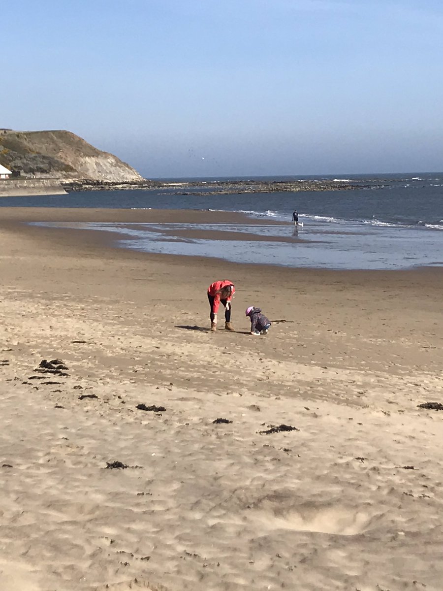 hampton696's tweet photo. Out for our exercise today! Loved seeing the sea again! Neve seen north bay so quiet!#StayHomeSaveLives #IsolationLife #NHSThankYou #Scarborough https://t.co/vWJ0yBXrod