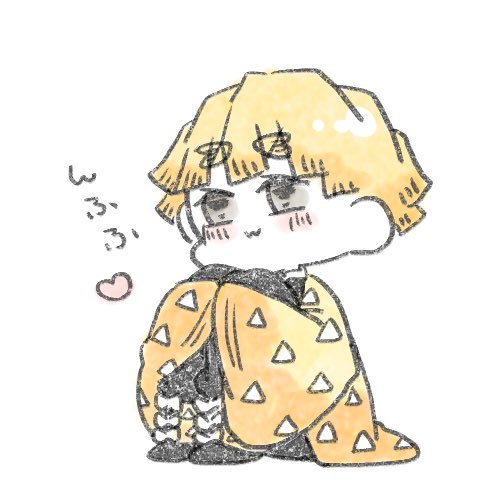 ふたまる🥑さんがTwitterに投稿した我妻善逸(鬼滅の刃)のイラスト。