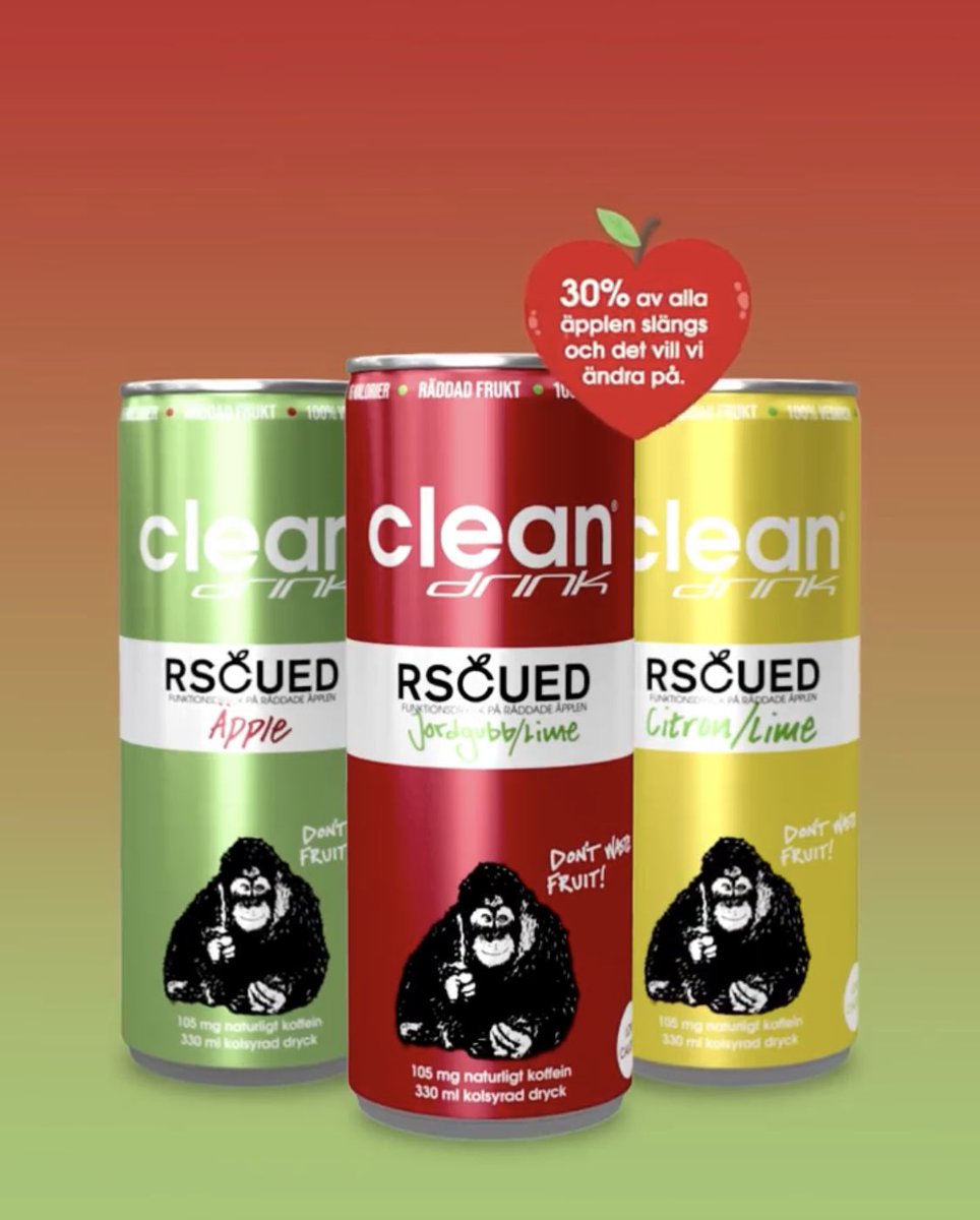 rscued's tweet photo. Vi älskar att rädda frukt!
Vi har gjort juice, smoothies, glass, shots och jord av just räddad frukt och nu ÄNTLIGEN får vi rädda funktionsdrycksbranschen tillsammans med Clean Drink.
Hittas i butiker över hela Sverige!
#rscued #rescuedfruits #cleandrinks #dontwastefruit https://t.co/kjS3oNm5vi