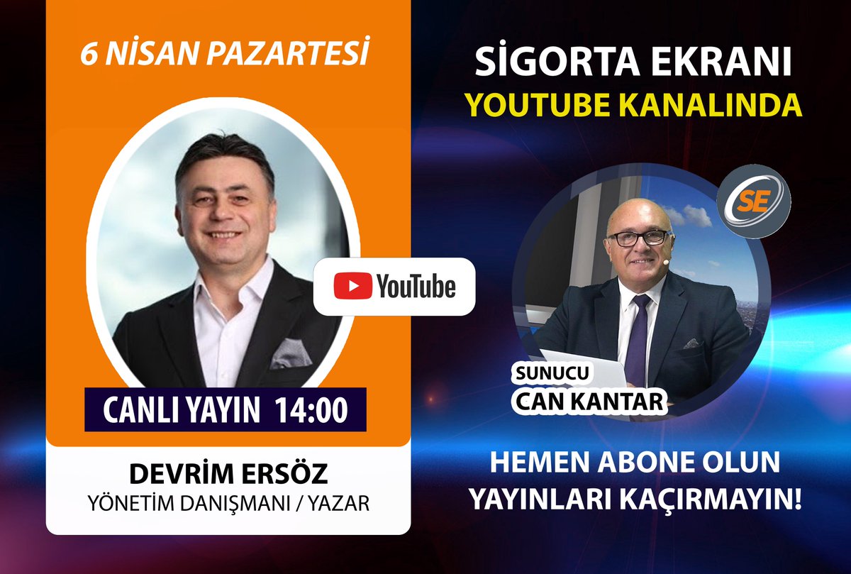 sigortamedya's tweet photo. Sigorta Ekranı, bu haftayı yine çok konuşulacak konu ve konuklarla açıyor. Başlıca konular, 'Evden çalışma, uzaktan eğitim, motivasyon ve iş verimliliği...

Sigorta Ekranı: https://t.co/z45yMCdNws https://t.co/nHA8fcRi9y