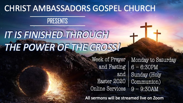CAGC_Life's tweet photo. Announcement: There will be a Week of Prayer and Fasting leading up to the Easter Weekend. You can stream all of the services online on the Zoom app between 18:00 and 18:30 daily. https://t.co/xyioUPQ4mB