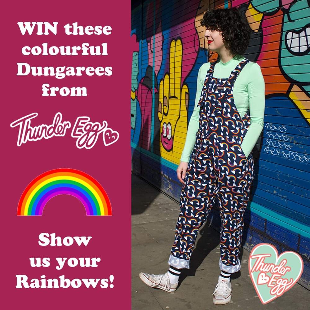 eggthunder's tweet image. 🌈 We&apos;ve just launched a brand new competition!!! 🌈 Show us your rainbows to be in with a chance to win these amazing rainbow dungarees 😍 find all the info here:
facebook.com/103555362917/p…