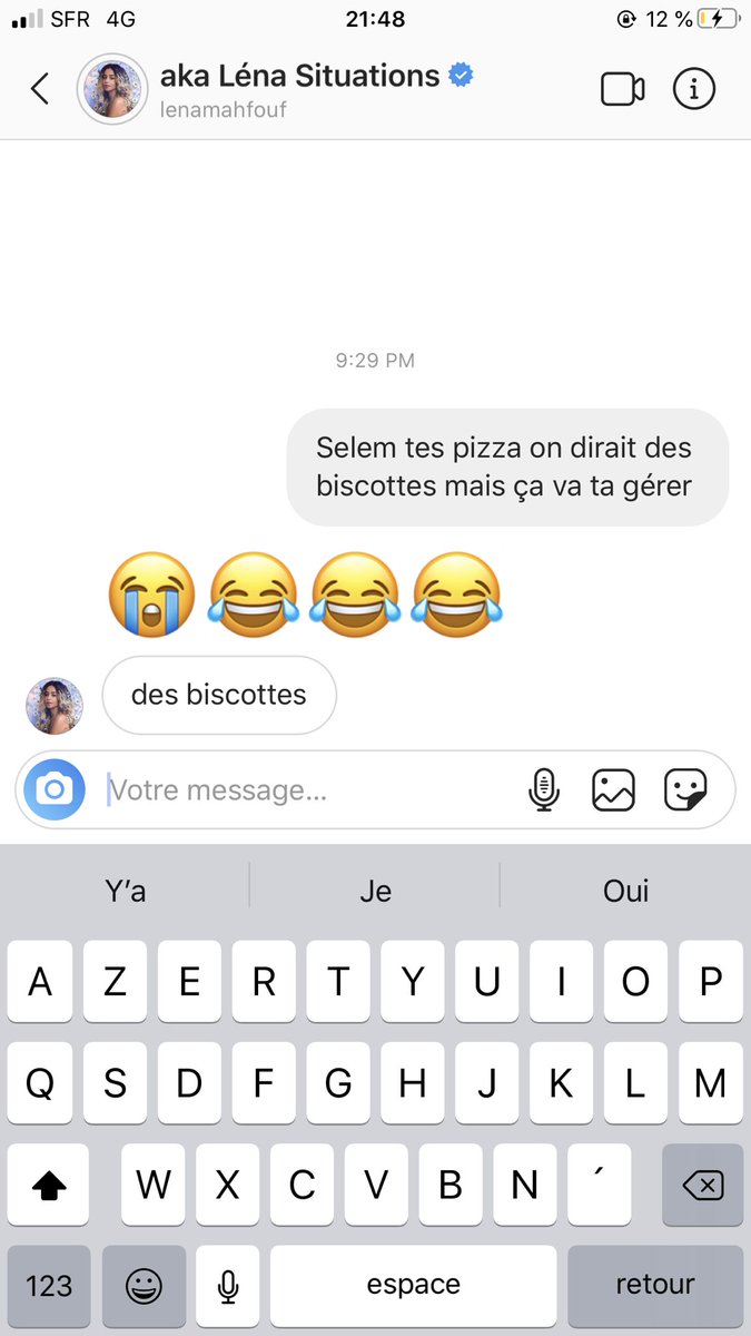 Lucasarns's tweet photo. C’est déjà sur mon cv « j’ai fais rire @lenasituations » https://t.co/3Wfqts35KC