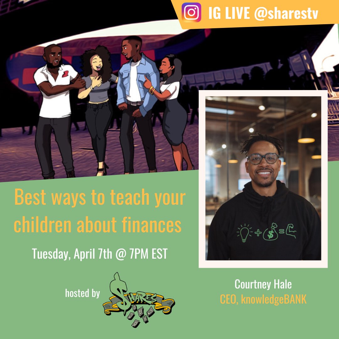 sharestv's tweet photo. Join us on IG Live as we’re linkin up with @knowledgebnk to discuss the best ways to teach your children about finances. https://t.co/wxZCbZuyNl