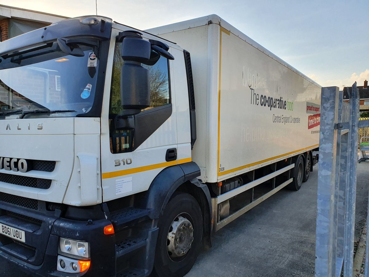Today we were supposed to be racing in Barcelona, however with all racing suspended until at least the middle of July, Team owner Sam has been helping keep the shops in the Midlands stocked with food and drink. #Covid_19 #doingourbit #keeptruckin
