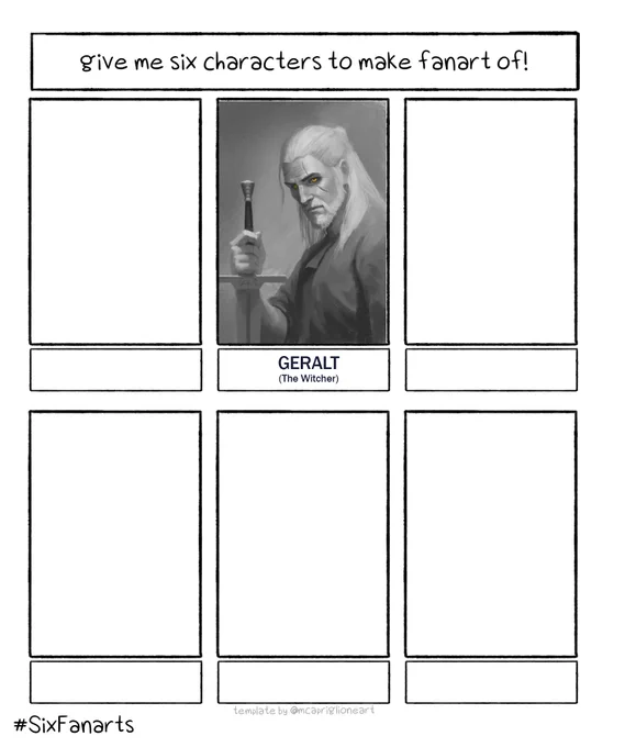 Round two: Geralt of Rivia! Tough challenge. His legendary feats and intimidating stare and scars almost got me, but I went for a black and white portrait that he didn't see coming. (I'll post all of them together at the end.) 