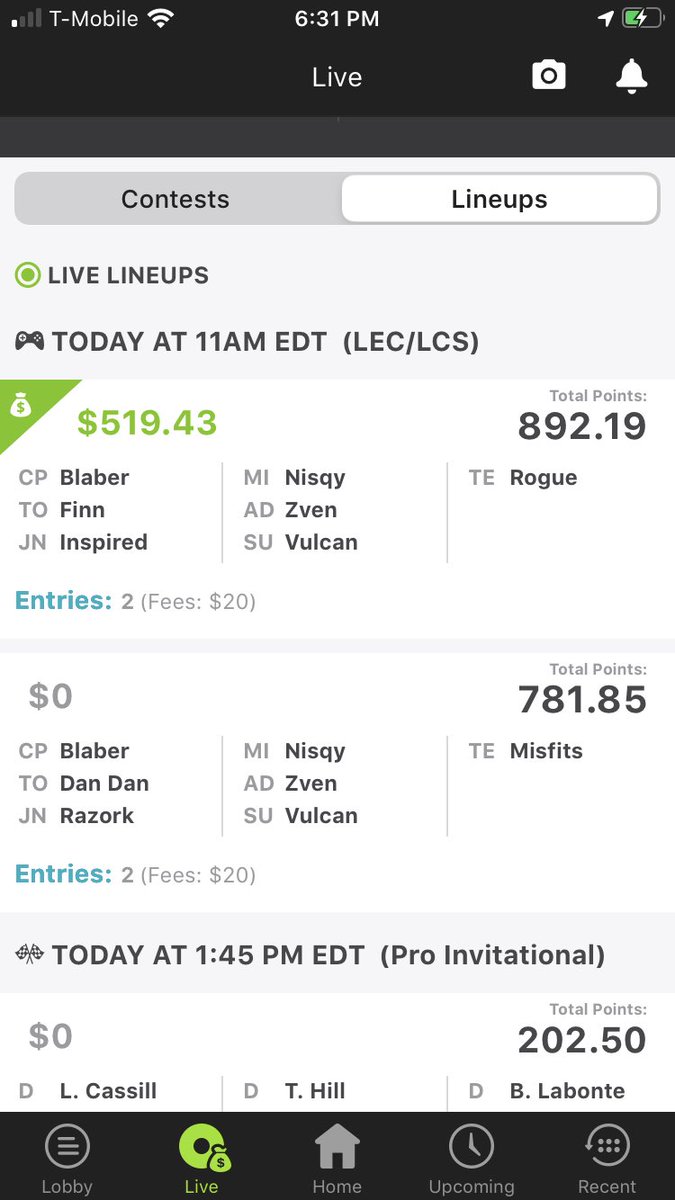NitasWorld_'s tweet photo. ๐คGot my first #LOL takedown of 2020. Had to split it with 95 other ppl ($20K to 1st) but a bag is a bag. #QuarantineLife #StayOutMyDMs #IGotMyResearchFromRotogrinders #SundayFunday #LeagueOfLegends #DFSQueen #DFSTrashTalk Thank you @RotoGrinders for whoever does the projections https://t.co/0m4nMen6Oa
