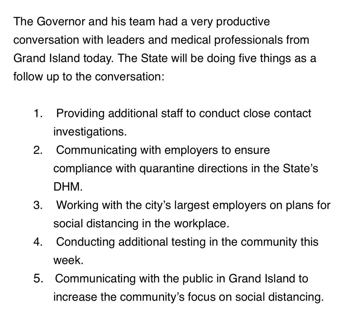 stevewhitenews's tweet photo. And here’s more from @GovRicketts on his conversations with @CrockettLibby and GI doctors https://t.co/ewazuD2ofG