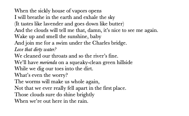  #NaPoWriMo Day 5. This prompt was super hard but making do with yet another quarantine-themed poem