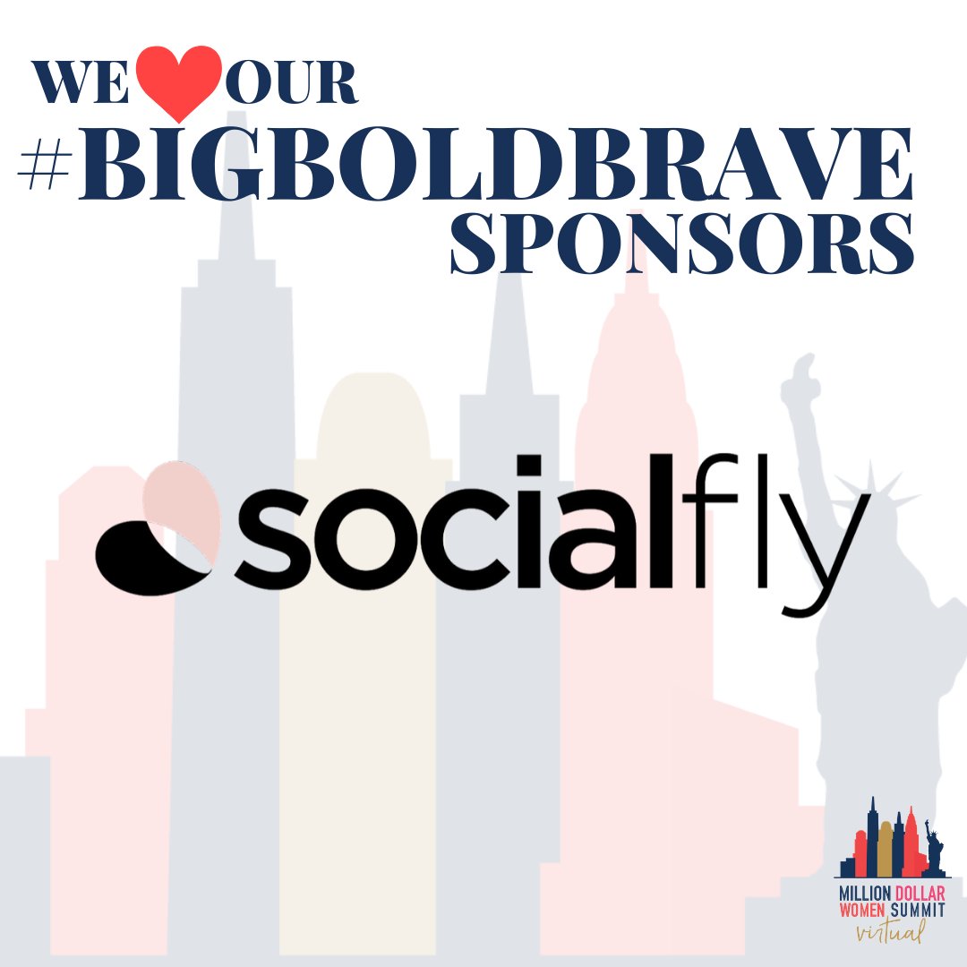 MDWSummit's tweet photo. @Socialfly, one of the top social media and influencer marketing agencies in New York City, is run by two #MillionDollarWomen! Thank you for all your support of the summit. https://t.co/G1Zm2HuCH7