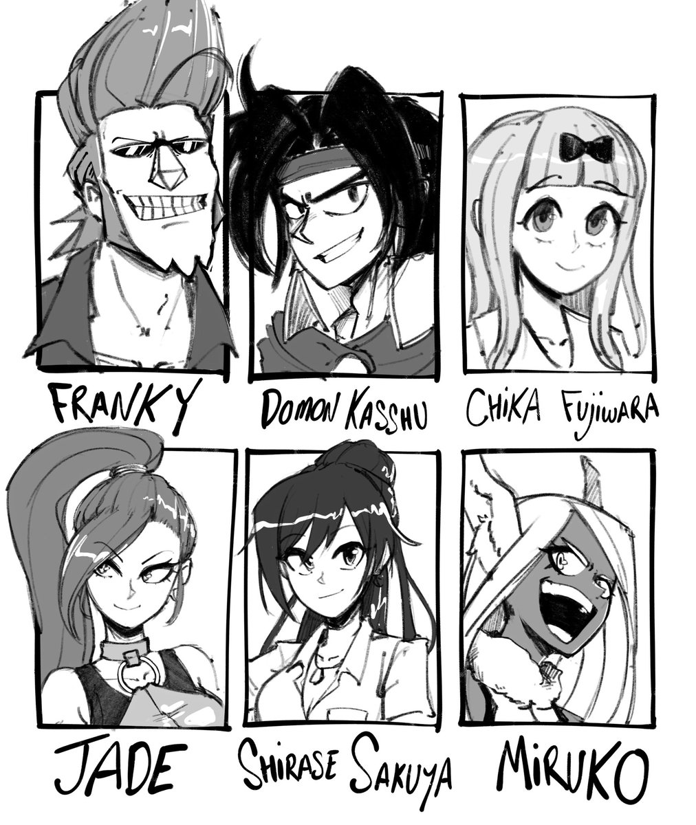 Here is my #sixfanarts thing. The characters were suggested by my patrons. Doing this was actually really fun too haha 