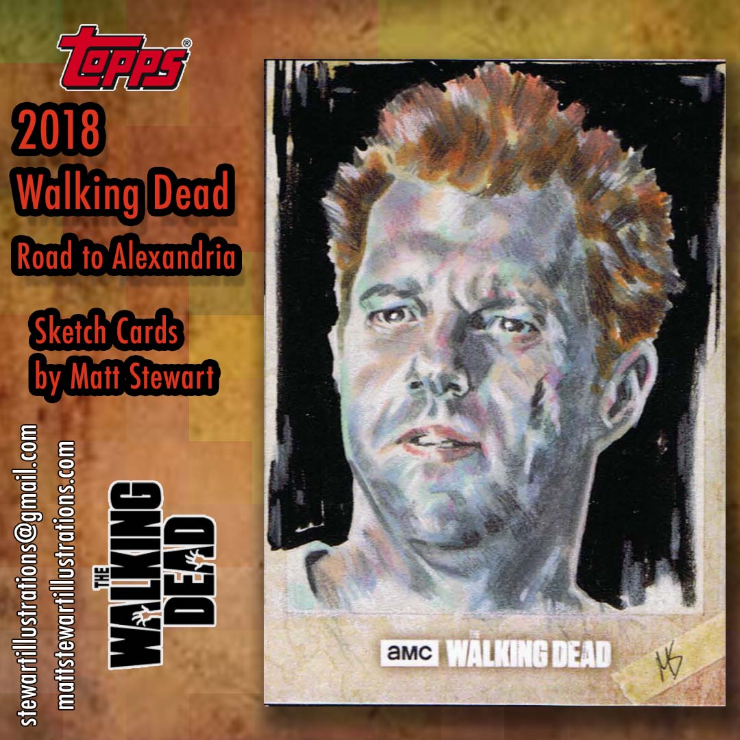 Throwback post to a sketch card I drew for the 2018 WD Road to Alexandria trading card set from @Topps! 

Message me about commissioning a drawing for yourself like this one & make sure to follow me to see more of my art!

#NoahEmmerich #thewalkingdead #SketchCard