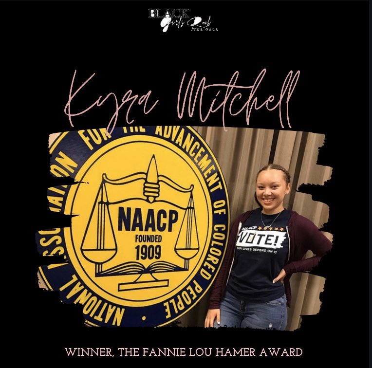 BGRgala_'s tweet photo. This award is given to the woman of color who is an advocate for educating and fighting for minorities. Help us in congratulating Kyra. 🧡 https://t.co/UjsZJfNOgi