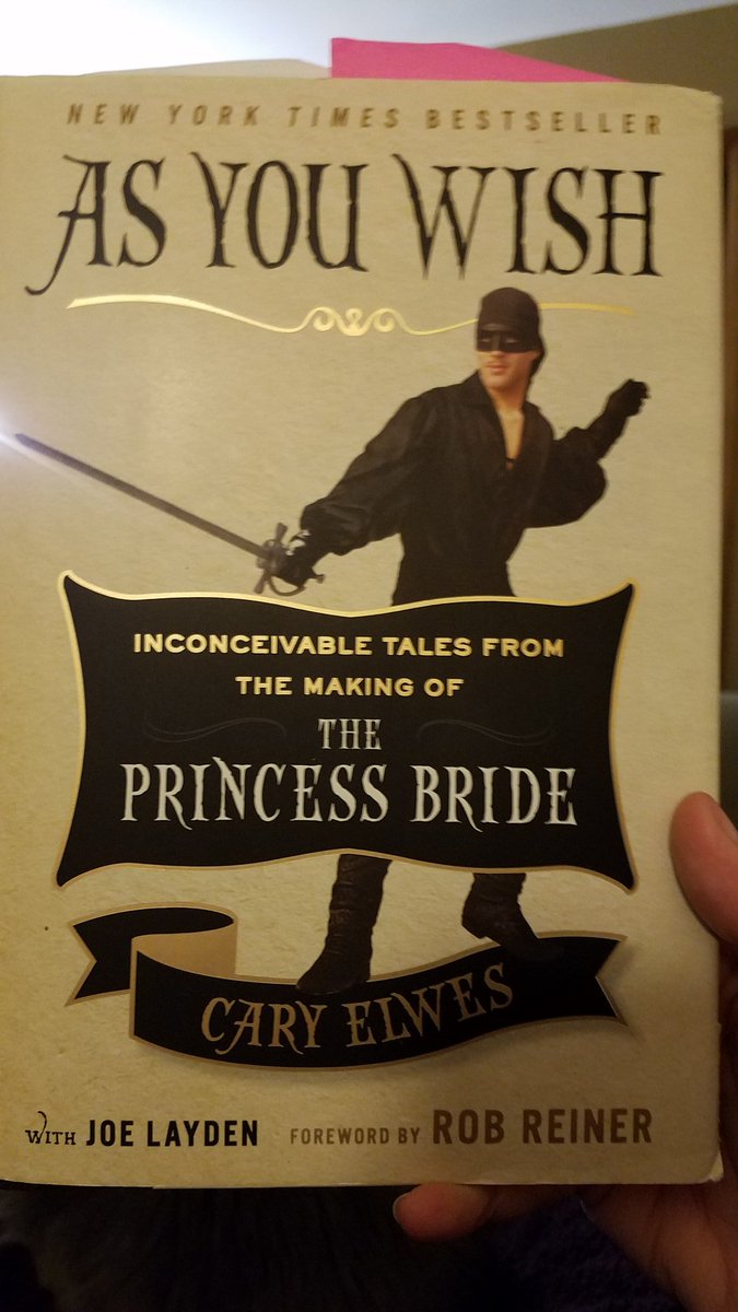 taboas_charity's tweet photo. It's a bit different to watch The Prince Bride after reading @Cary_Elwes's book. So many little tidbits to watch for! #ThePrincessBride #StillAClassic #QuarantineReading https://t.co/UzMMHqSSmJ