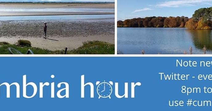 Join #cumbriahour at the new time  8pm to 9pm Monday 6th April....just use the hashtag to join in.

The topic is #CumbriaHour topic will be tell us your useful collaboration tools and real life experiences to help us at home..so tips 're zoom etc. 

See you then 

Please retweet