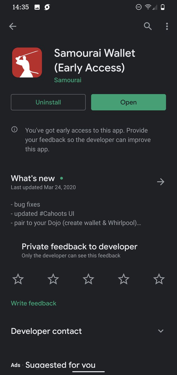 2/11 The  @SamouraiWallet mobile app on Android is full of features, easy to use, & functions well. Overall, I really liked the app which I downloaded specifically for the Whirlpool feature. The only issue was connecting my own node, app kept crashing, but it's early access NBD!