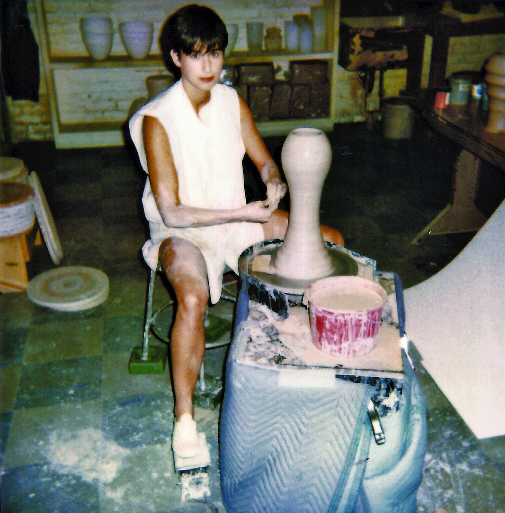 Demi Moore in her garage preparing for her role in 'Ghost' - 1990...