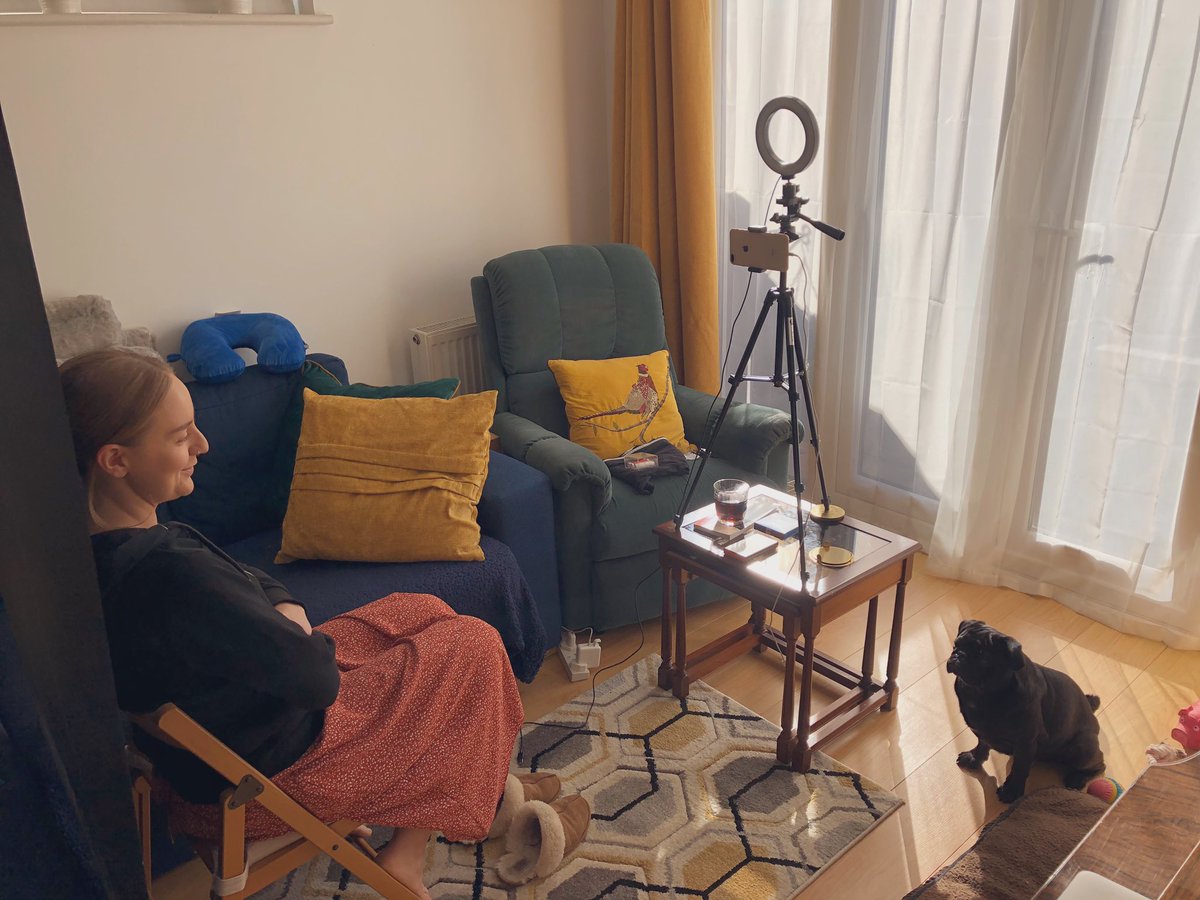 Day 1 of Manel Puro’s 21 day #selftapechallenge and I already seem to have an audience before I’ve even read! #IsolationLife #keepcreative #castingdirectors #audition #pugs <a href="/TheActingHabit/">Manuel Puro</a>