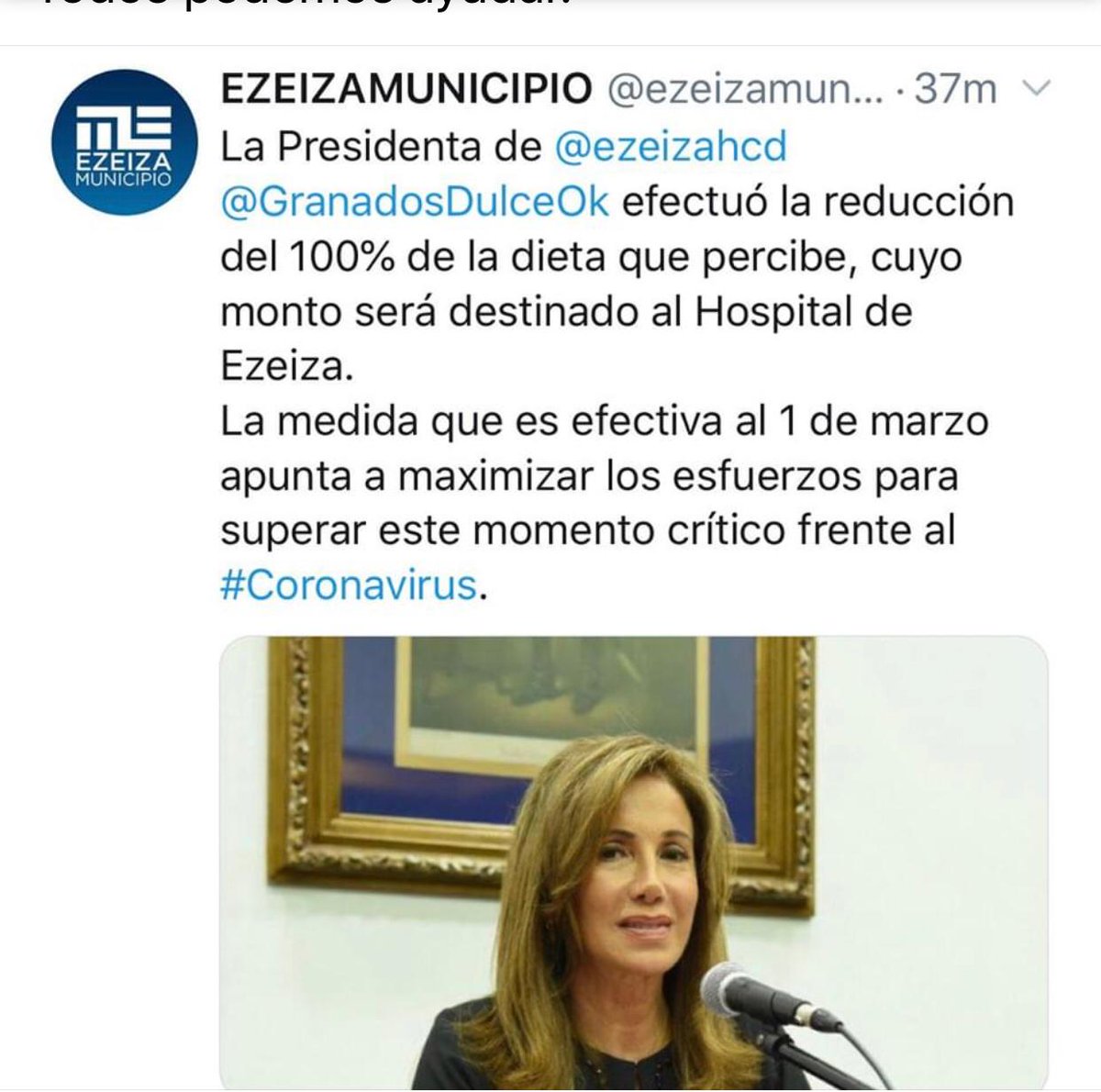 cintiavpadilla's tweet photo. #Ellla como siempre cumpliendo con su palabra, orgullo de Nuestra Pta. Del @ezeizahcd @GranadosDulceOk
#atulado #QuedateEnCasa #coronavirus #ezeiza https://t.co/ibeN7Z3bh7