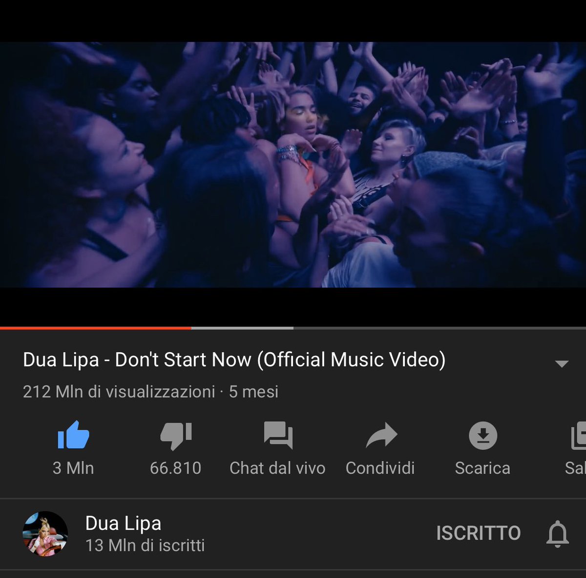 weekndblood's tweet photo. @dualipacentral @LojaMisturaPop @DUALIPA #DontStartNow https://t.co/Tk2H8mGvC0