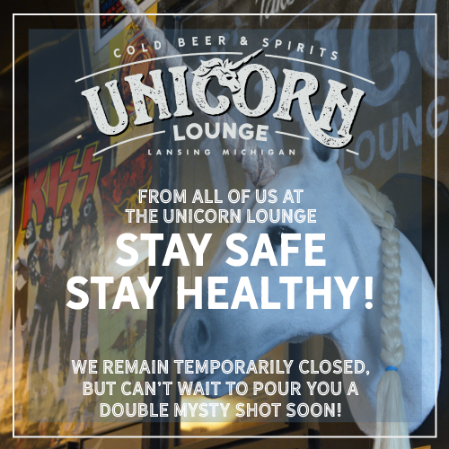 Mysty is holding down the fort during quarantine, saving us some booze for when this is all over. Stay safe and we'll see you soon! #UnicornLounge