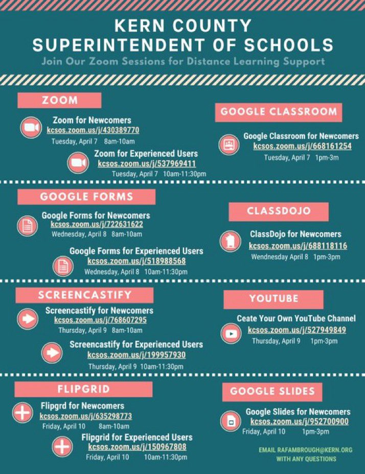 heatherichter's tweet photo. This week’s FREE professional learning for teachers offered by @KCSOS’s technology expert @Tech_Buddha! Zoom in and check it out! Discover new ways to connect with your students! #KCSOSproud #KCSOSlearns https://t.co/L8vgC3zEnM