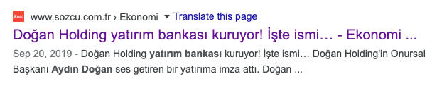 Turkish former media mogul and businessman Aydın Doğan has also founded an investment bank, just now. Its preparations have been started earlier, there are news about it from September, 2019.  https://onedio.com/haber/bddk-onay-verdi-aydin-dogan-in-sahibi-oldugu-dogan-holding-banka-kuruyor-900348