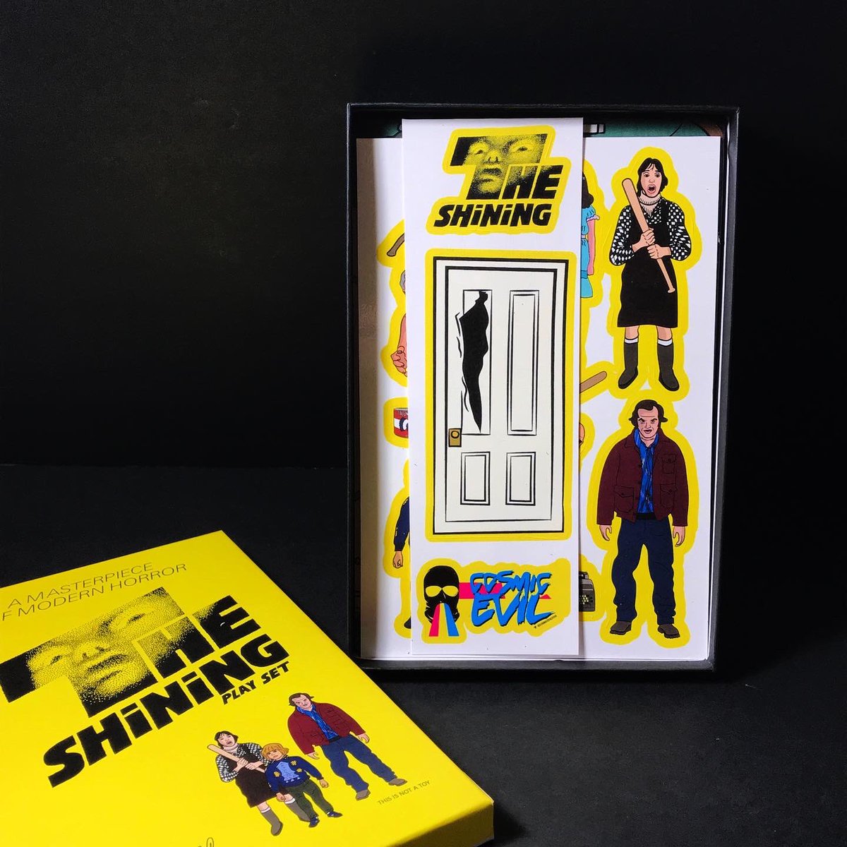 CosmicEvilToys's tweet image. Happy Sunday! Dropped the first of my custom #Colorforms and what a doozy! #theshining playset! 

#doctorsleep
#room237
#stephenking