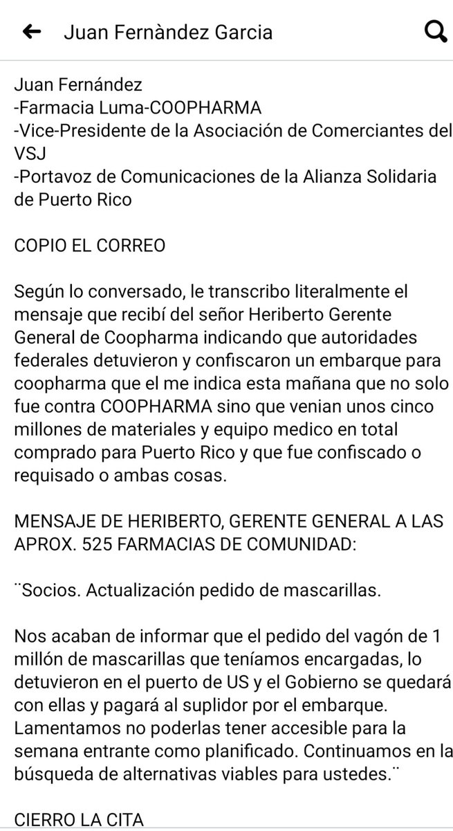 GracielaRodzMar's tweet image. Sobre confiscación de equipo sanitario @nsebazco @RobbyCortes