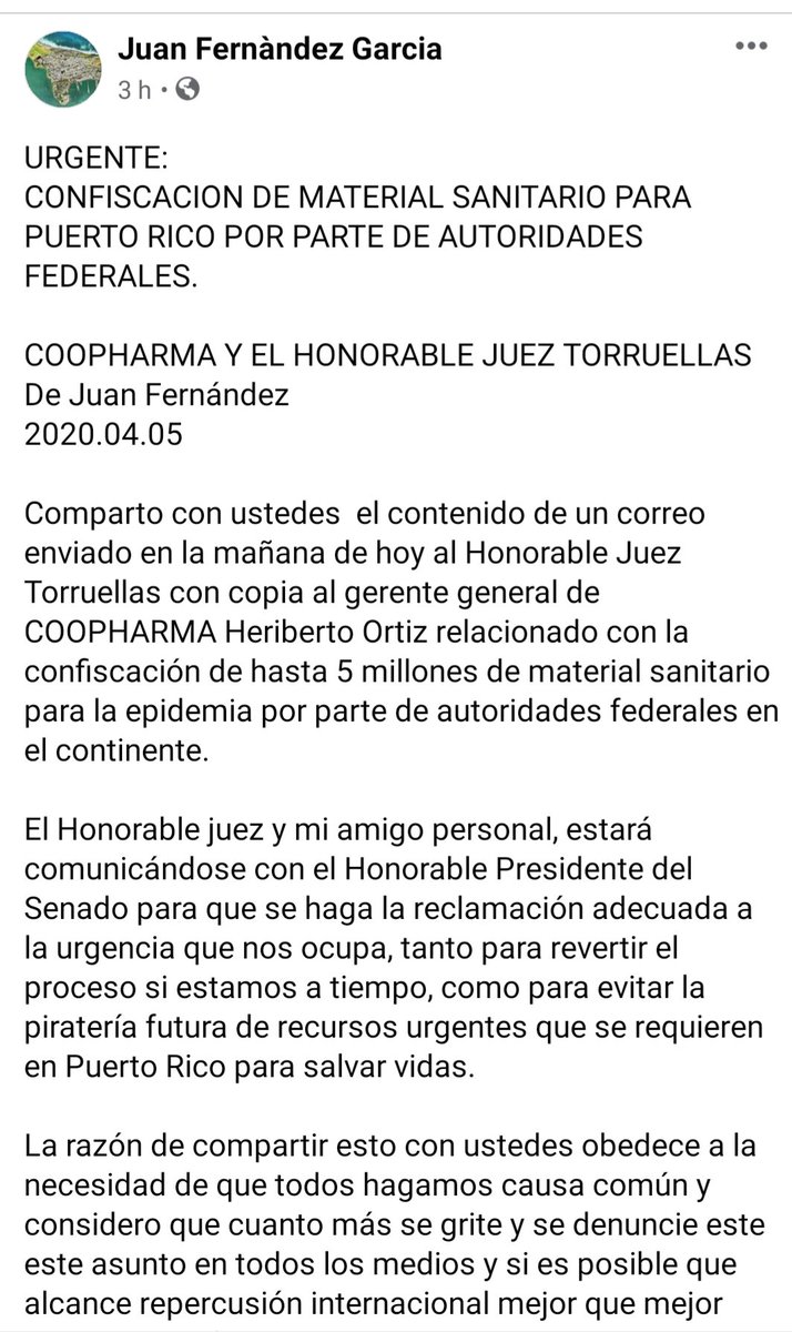 GracielaRodzMar's tweet image. Sobre confiscación de equipo sanitario @nsebazco @RobbyCortes