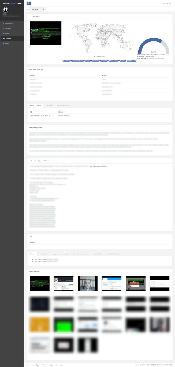 MalwareInt's tweet photo. It match with #UK #BlackBox actor profile in #MalwareIntelligence
#CRIPRO-ID:593767ca27a94600127c80e2
Also disseminates other two associated samples under same filename
af4904d247f5a5b7d91040d1c08d9b13
ea4a18db44fa20c5d5c8c948c6bd3a30
#Malware #Trojan #maldoc #Macro #MalwareInt https://t.co/0jFPOJMoU7
