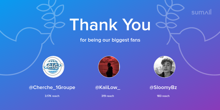 Zeetwy7's tweet photo. Our biggest fans this week: Cherche_1Groupe, KaiiLow_, SloomyBz. Thank you! via https://t.co/vBRF2TiUjl https://t.co/HoBJdhbz5i
