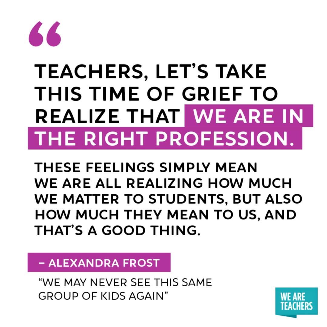 “We May Never See This Same Group of Kids Again” weareteachers.com/stay-connected…