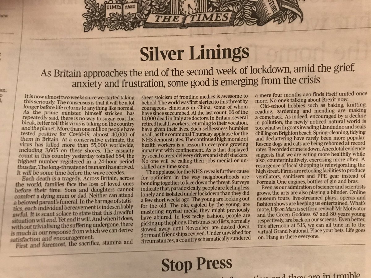 ch323's tweet photo. I’m all for looking on bright side, but this “baking, knitting and mending” stuff smacks of rose-tinted glasses mindset that got us into #Brexit dystopia. 
As social distancing becomes isolation, business suffers, risk of domestic violence: must think beyond #StayHomeProtectNHS https://t.co/RLtwmP5JMj