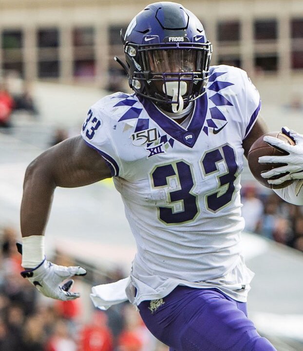 Now here is: - Sewo Olonilua TCU 6’3 240: (@jaredheatley has known about him as long as me ): good pass pro back, falls forward, fluid hips