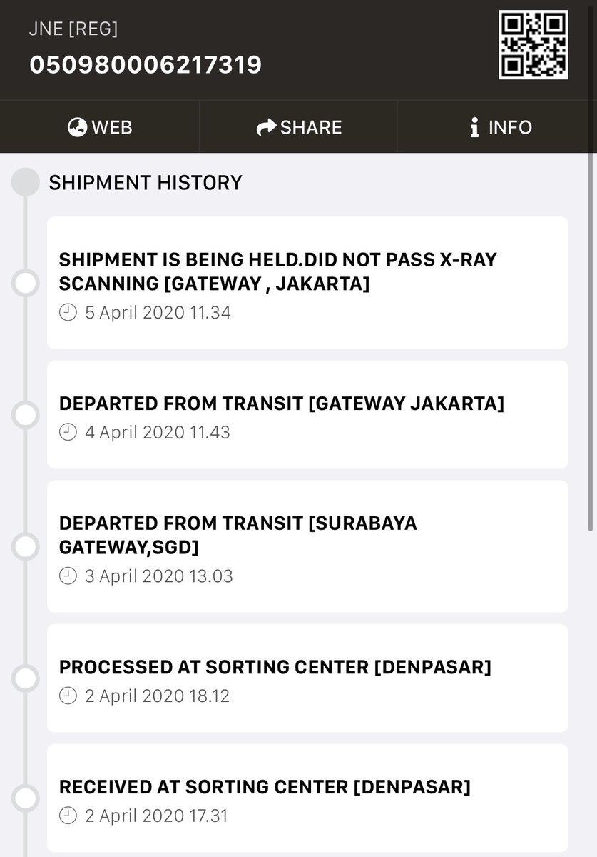 xotar's tweet photo. @JNECare mohon dibantu kenapa hasil tracking nya di held, padahal sudah sesuai dengan declare.
No resi 050980006217319 https://t.co/QxZ49AQUp6