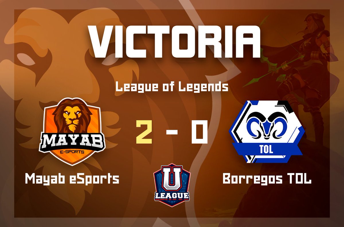 Victoria importante en la U-League de League of Legends, con un contundente 2-0, con la cual pasamos a fase de grupos!
GG! WP! Nos veremos en la grieta! #GoMayab
