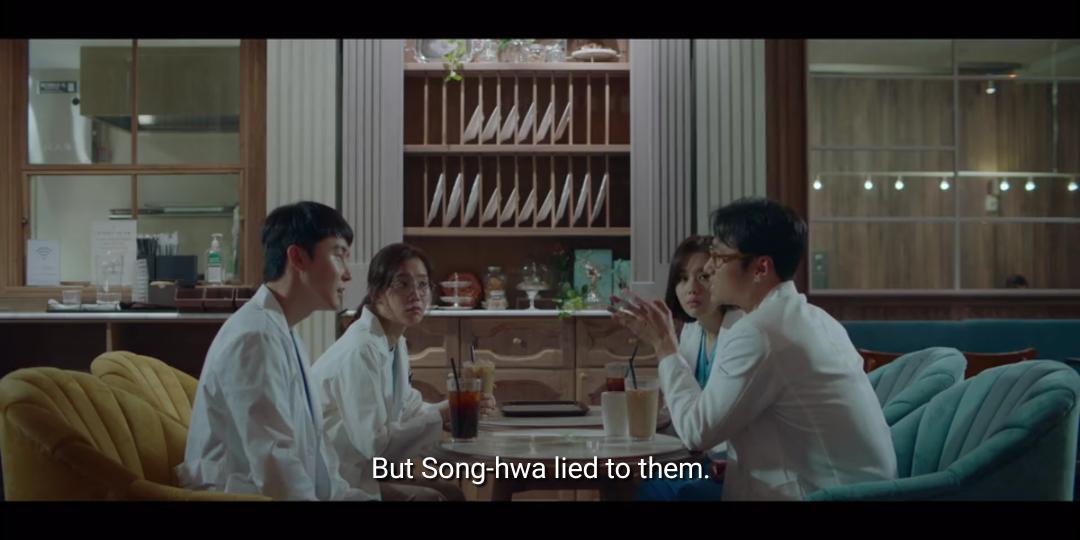 can even tell if she's lying. If KJW really had feelings for CSH, then he probably knew the person she liked. The 5-year bass tutorial is one. I doubt it if CSH has no sense of rhythm when she danced well in church  Was it intentional dumbness?  #HospitalPlaylist  #JungKyungHo