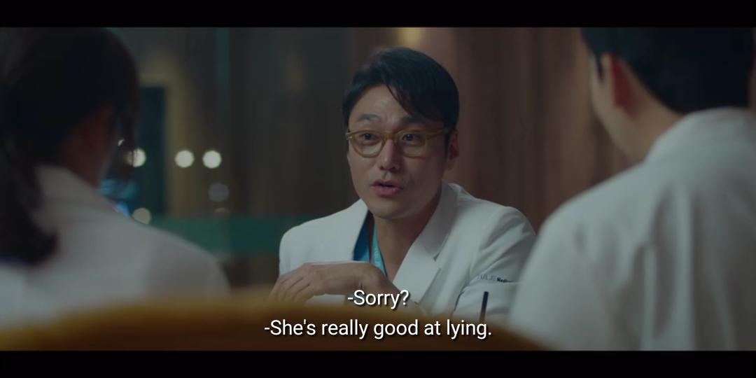 can even tell if she's lying. If KJW really had feelings for CSH, then he probably knew the person she liked. The 5-year bass tutorial is one. I doubt it if CSH has no sense of rhythm when she danced well in church  Was it intentional dumbness?  #HospitalPlaylist  #JungKyungHo