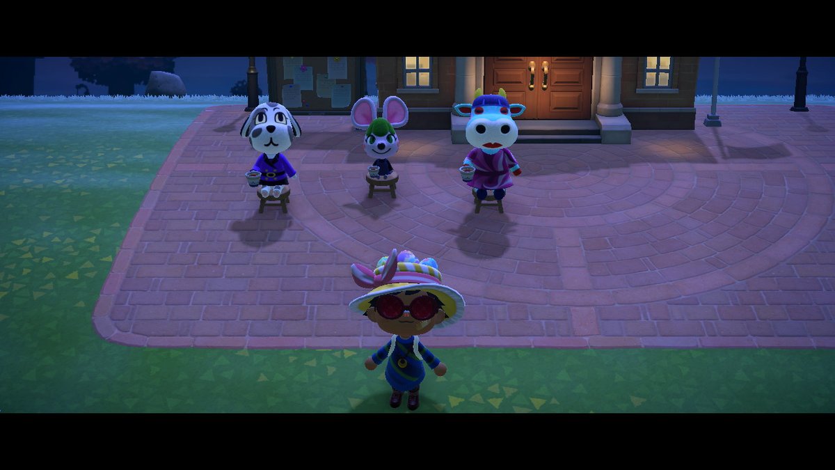 My 3 snooty Mean Girl villagers are all sitting together 