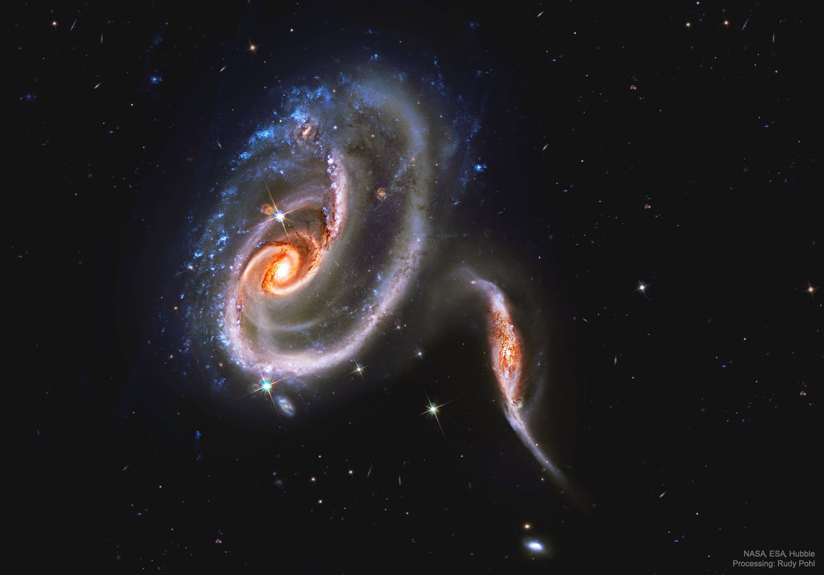 Space photo moment - Arp 273: Battling Galaxies from Hubble by NASA, ESA, Hubble; Rudy Pohl ( https://apod.nasa.gov/apod/ap191120.html)