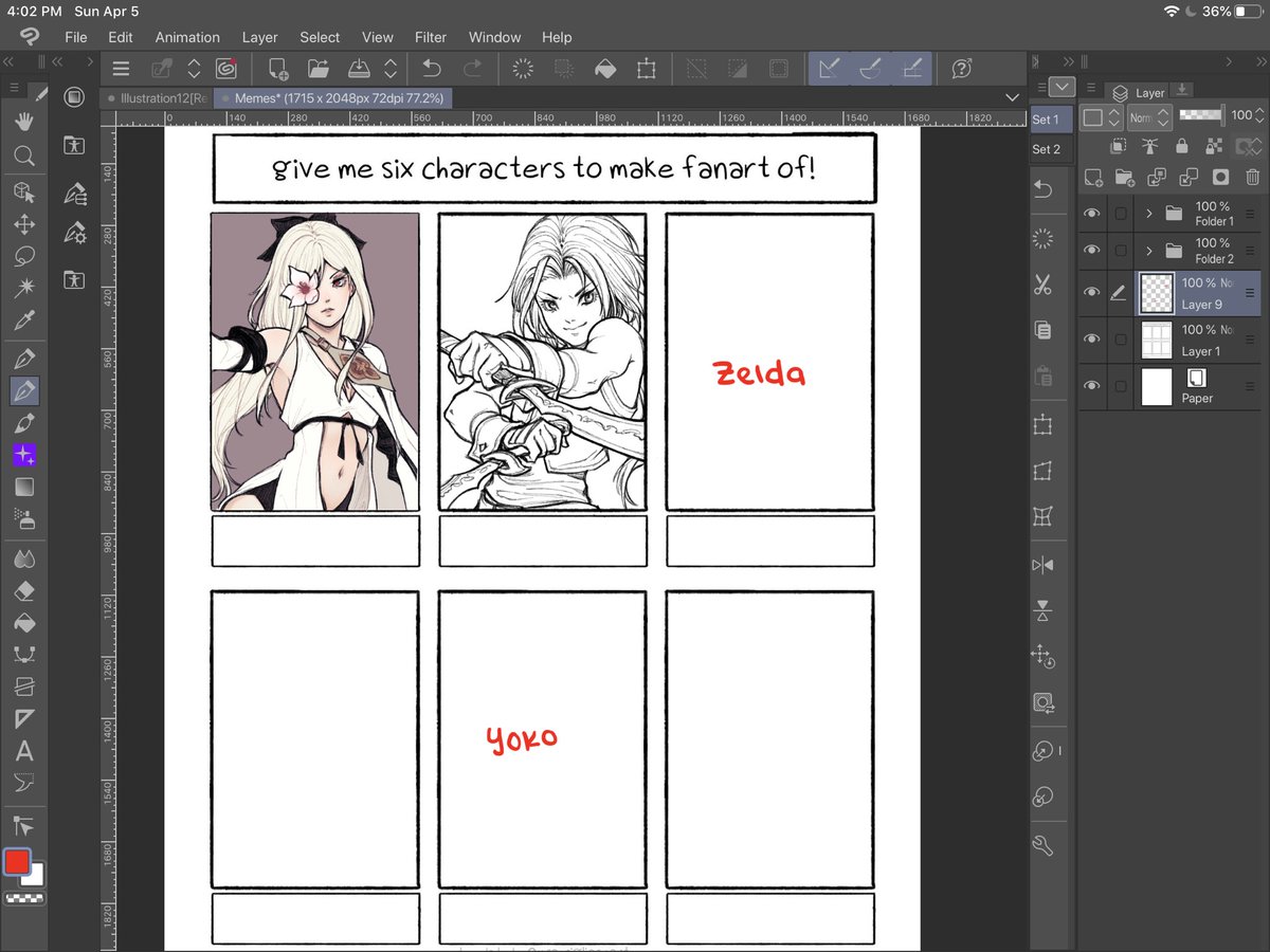 Still taking suggestions, maybe some dudes to balance it out :3c 