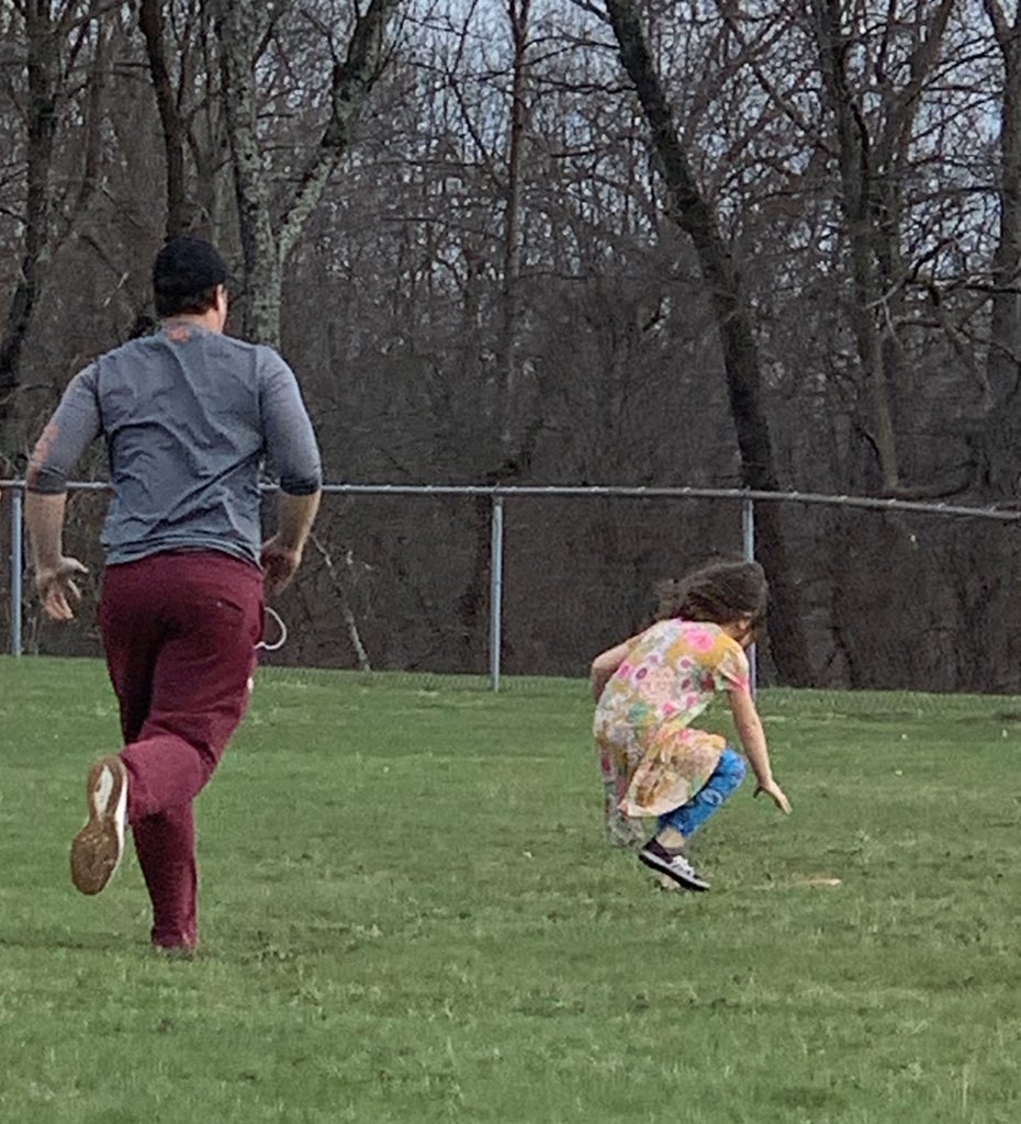 Today’s workout included an intense frisbee game with my little sister Piper! <a href="/DBP_Football/">Bosco Football</a> <a href="/DonBoscoTF/">Don Bosco Prep T&F</a> #ironman #bigbrother