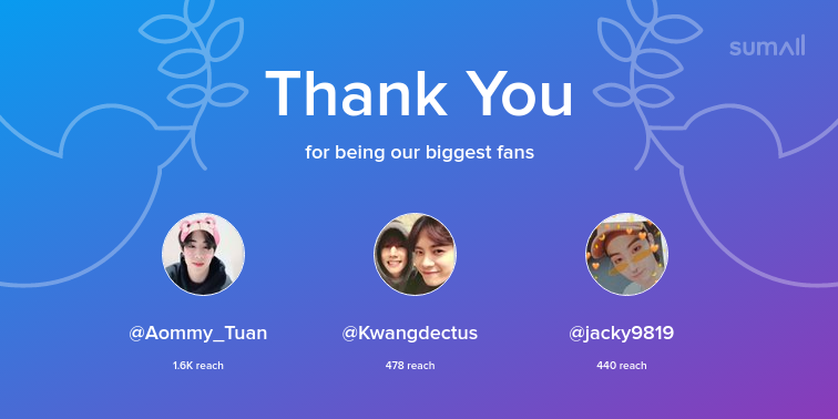 Jacksonwang94B's tweet photo. Our biggest fans this week: Aommy_Tuan, Kwangdectus, jacky9819. Thank you! via https://t.co/y3ljm25oxy https://t.co/WetEcGhczd