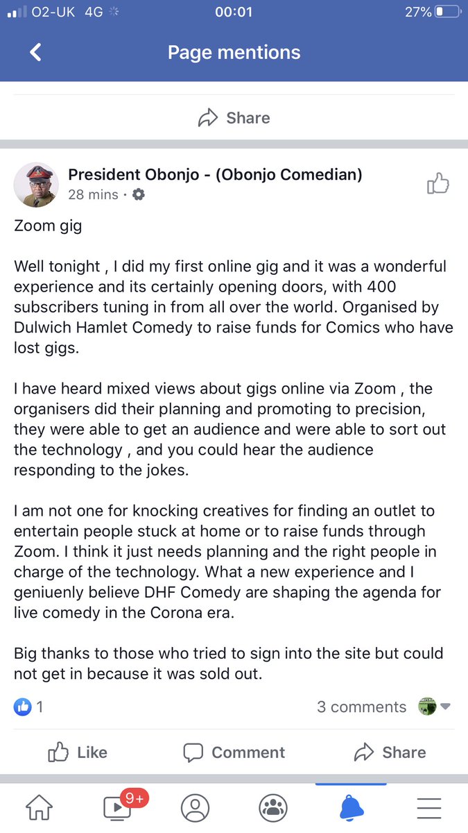HamletComedy's tweet photo. That’ll do us.. #comicsrelief #dhfc https://t.co/Tdaj0fB15T